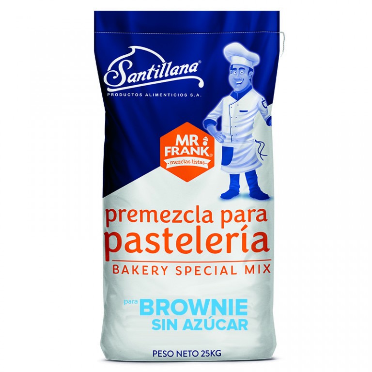 Premezcla Mr. Frank Brownie Sin Azúcar 25 kg