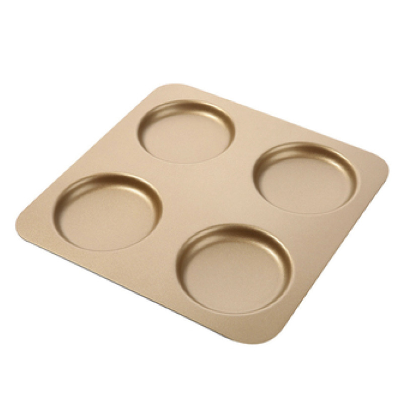 Bandeja antiadherente, pan Hamburguesa, 4 P