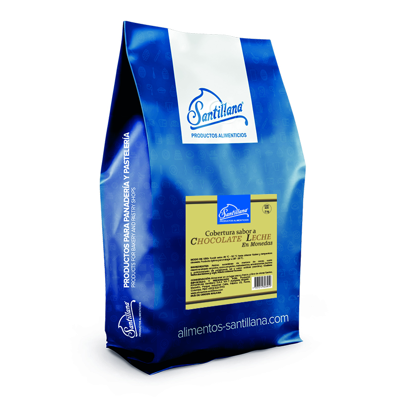 Cobertura Monedas Leche 2,5kg